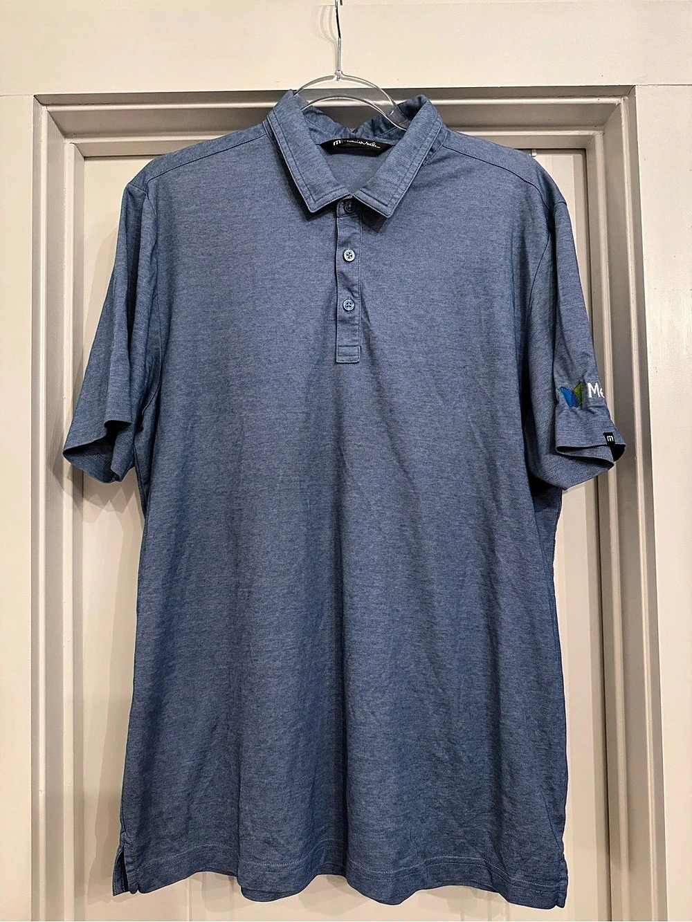 TravisMathew Polo Blue Short Sleeve Polo XL